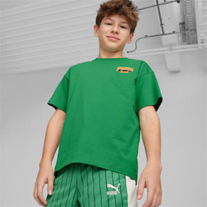 FOR THE FANBASE Youth Graphic Relaxed Fit T-shirt, Archive Green, extralarge-IND