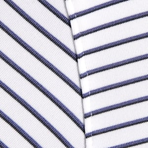 MATTR Elevated Stripe Men's Golf Polo, Blue Crystal-Deep Navy, extralarge-IND