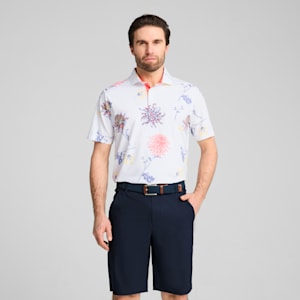 MATTR Dahlia Men's Golf Polo, White Glow-Peach Frost, extralarge-IND