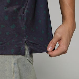 Cloudspun Rosette Men's Golf Polo, Deep Navy-Dark Myrtle, extralarge-IND