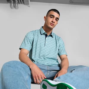 Cloudspun Branch Men's Golf Polo, Modern Mint-Deep Navy, extralarge-IND