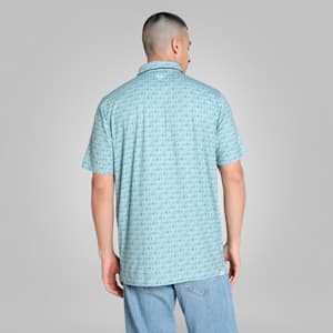 Cloudspun Branch Men's Golf Polo, Modern Mint-Deep Navy, extralarge-IND