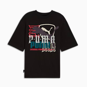 Camiseta CLASSICS PLAY LOUD Logotipo superpuesto para hombre, PUMA Black, extralarge