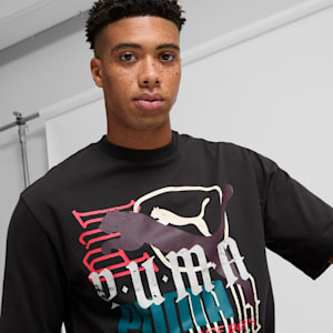 CLASSICS PLAY LOUD Overlay Logo Men's Tee, PUMA Black, extralarge
