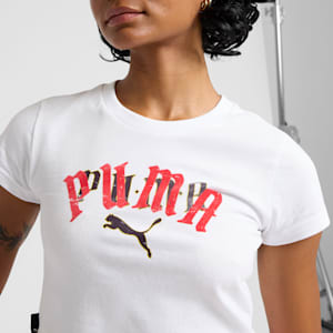 CLASSICS PLAY LOUD Women's Baby Tee, PUMA White, extralarge