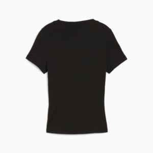 ウィメンズ CLASSICS リブ スリム 半袖 Tシャツ, PUMA Black, extralarge-JPN