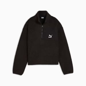 ウィメンズ CLASSICS ウィンターライズ ハーフジップ クルースウェット, PUMA Black, extralarge-JPN