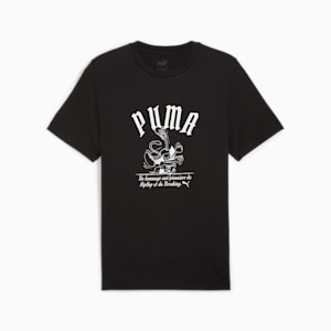 メンズ グラフィック スーパープーマ ブレーク 半袖 Tシャツ, PUMA Black, extralarge-JPN