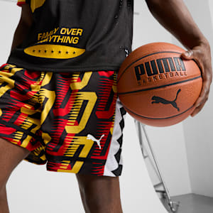 Short de basquetbol con estampado integral para hombre Scoot All Jaws, PUMA Black-AOP, extralarge