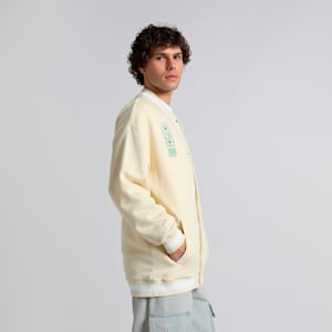 SUPER Men's Relaxed Fit Baseball Jacket, Creamy Vanilla, extralarge-IND