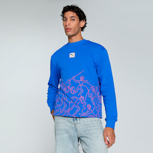 Men's Classics Crew-Neck Sweatshirt, Hyperlink Blue, extralarge-IND