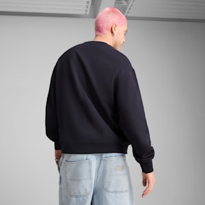 MMQ Men's Graphic Crew, New Navy, extralarge