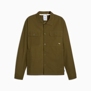Chamarra camisera MMQ para hombre, Olive Drab, extralarge
