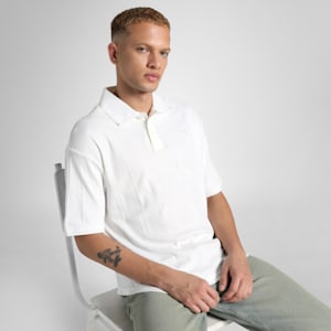 MMQ Men's Relaxed Fit Polo, PUMA White, extralarge-IND