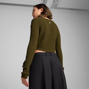 Saco tejido YONA para mujer, Olive Drab, extralarge