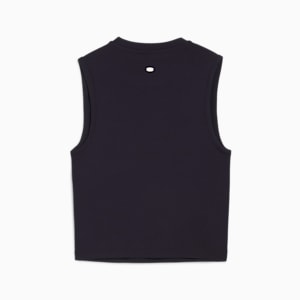 Playera sin mangas estampada YONA para mujer, New Navy, extralarge