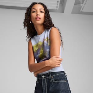 Playera sin mangas estampada YONA para mujer, Cool Weather, extralarge