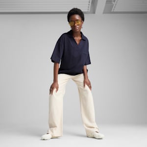 Playera oversize YONA para mujer, New Navy, extralarge