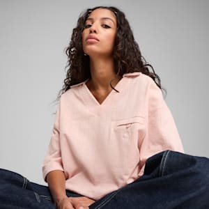 Playera oversize YONA para mujer, Rose Quartz, extralarge