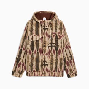 PALAIS ARTISAN Seersucker Men's Oversized Jacket, Chocotart, extralarge-IND
