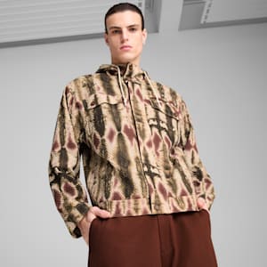 PALAIS ARTISAN Men's Seersucker Jacket, Chocotart, extralarge