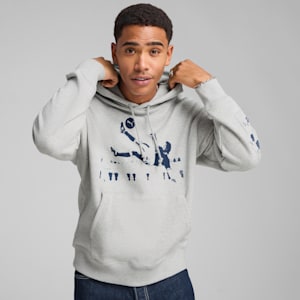 Sudadera con capucha de fútbol para hombre GRAPHICS, Light Gray Heather, extralarge