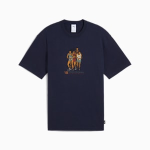 メンズ グラフィックス マラソン 半袖 Tシャツ, PUMA Navy, extralarge-JPN