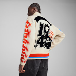 SPECIAL ITEMS Knit Moto Men's Jacket, Alpine Snow, extralarge