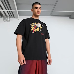 PUMA x ARIES ARISE Relaxed Fit Graphic Tee, PUMA Black, extralarge-IND