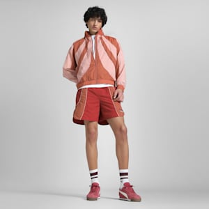 PUMA x KIDSUPER Men's Relaxed Fit Windbreaker, Pink Fruit, extralarge-IND
