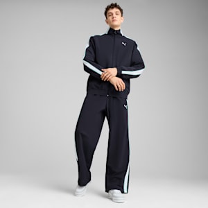 T7 Men's Oversized Track Jacket, New Navy, extralarge