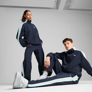 T7 Men's Oversized Track Pants, New Navy, extralarge