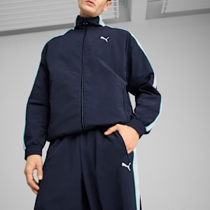 T7 Men's Oversized Track Pants, New Navy, extralarge