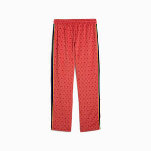 Road To Unity Graphic Men's Relaxed Fit Track Pants, Red Fire-AOP, extralarge-IND