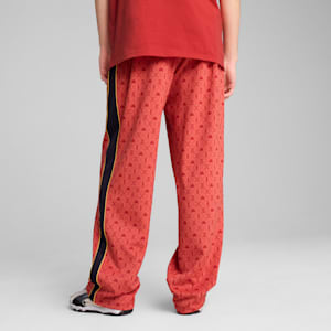 Road To Unity Graphic Men's Relaxed Fit Track Pants, Red Fire-AOP, extralarge-IND