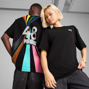 EQUAL LOVE CONFEDERATION Relaxed Graphic Tee, PUMA Black, extralarge