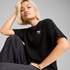 EQUAL LOVE CONFEDERATION Relaxed Fit Graphic Tee, PUMA Black, extralarge-IND
