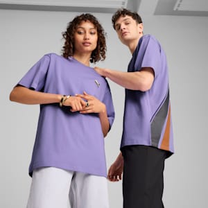 EQUAL LOVE CONFEDERATION Relaxed Graphic Tee, Lavender Alert, extralarge