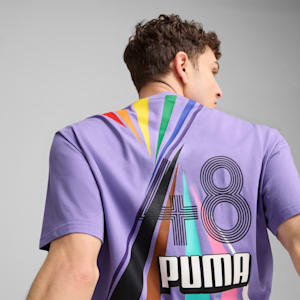 EQUAL LOVE CONFEDERATION Relaxed Graphic Tee, Lavender Alert, extralarge