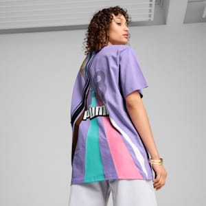 EQUAL LOVE CONFEDERATION Relaxed Fit Graphic Tee, Lavender Alert, extralarge-IND