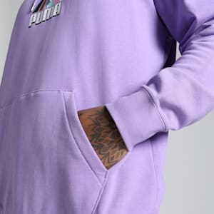 EQUAL LOVE CONFEDERATION Relaxed Fit Graphic Hoodie, Lavender Alert, extralarge-IND