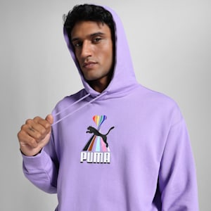 EQUAL LOVE CONFEDERATION Relaxed Fit Graphic Hoodie, Lavender Alert, extralarge-IND
