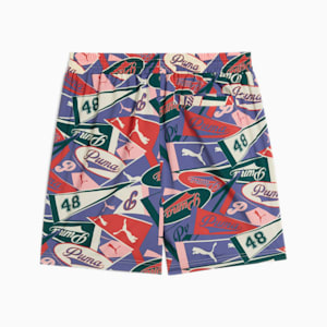 SPORTS LEGACY Men's Graphic Relaxed Fit  6'' Shorts, Blue Crystal-AOP, extralarge-IND