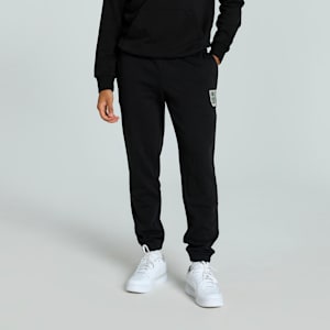 SPORTS LEGACY Graphic Men's Sweat Pants, PUMA Black, extralarge-IND