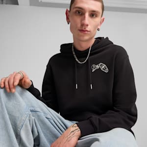 Sudadera con capucha para hombre PUMA Hotel GRAPHICS, PUMA Black, extralarge