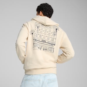 Sudadera con capucha para hombre PUMA Hotel GRAPHICS, Alpine Snow, extralarge