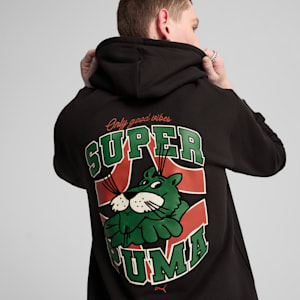 Sudadera con capucha para hombre Super PUMA GRAPHICS, PUMA Black, extralarge