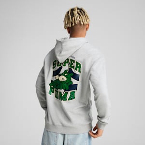 Sudadera con capucha para hombre Super PUMA GRAPHICS, Light Gray Heather, extralarge