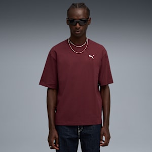 Playera estilo boxy WARDROBE Essentials para hombre, Ruby Shimmer, extralarge