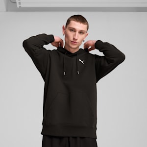 Sudadera holgada con capucha WARDROBE Essentials para hombre, PUMA Black, extralarge